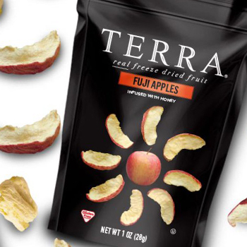 TERRA Freeze Dried Real Fruit: packaging design system