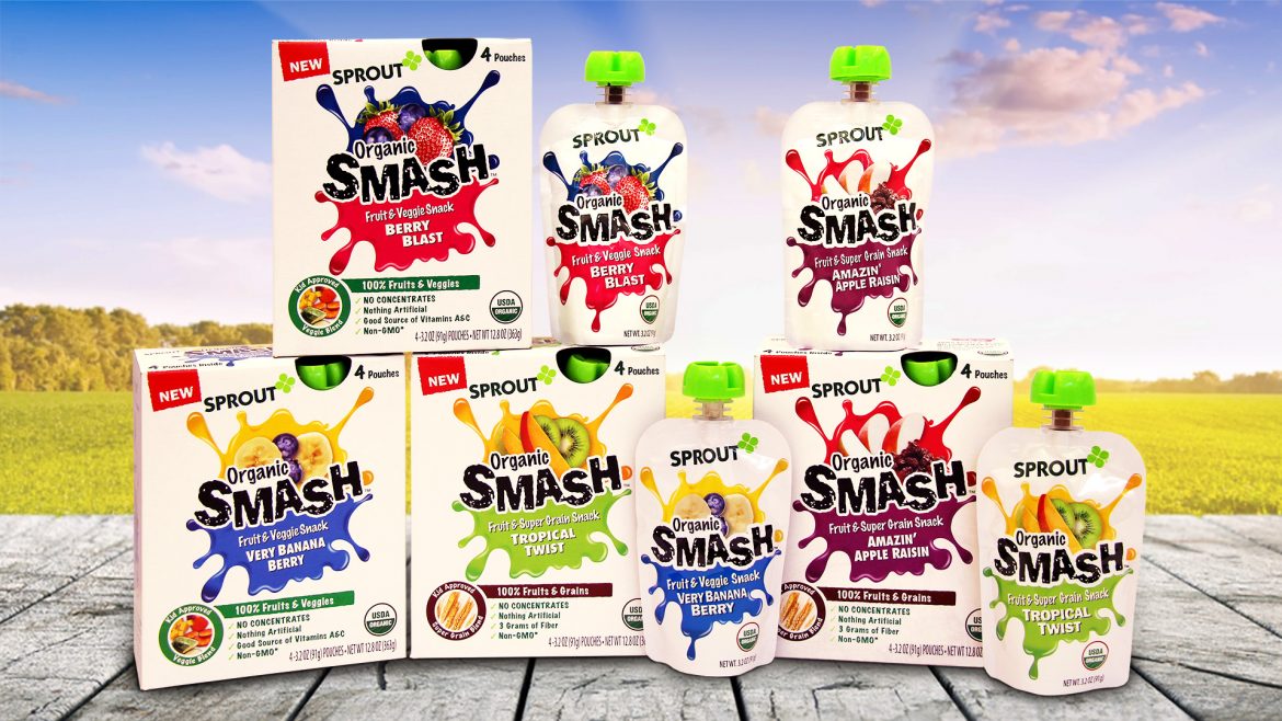 Sprout Foods Organic “Smash” pouches New Product Launch The Biondo