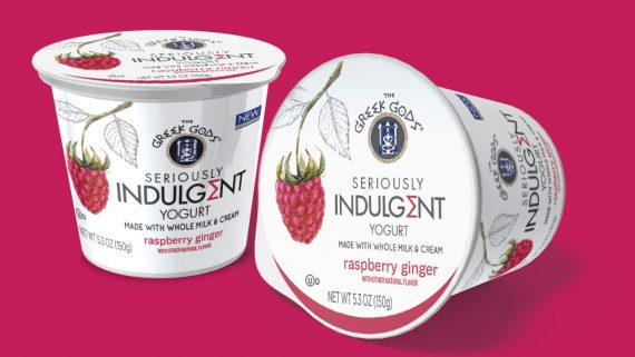 greek gods seriously indulgent raspberry-ginger yogurt