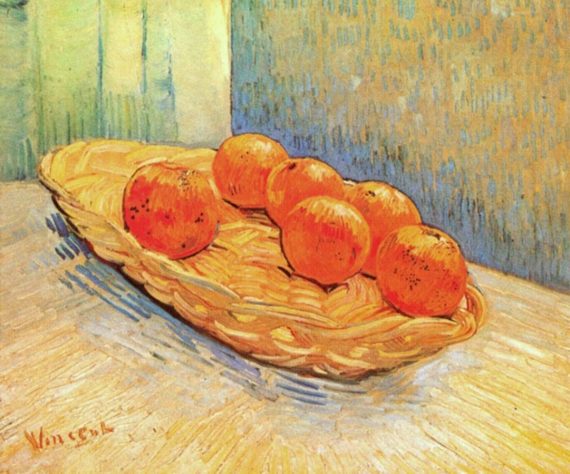 Vincent Van Gogh's Still Life-with Basket and Six Oranges