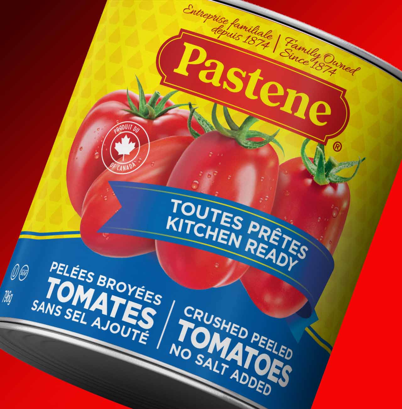Pastene Kitchen Ready Tomatoes for Canada