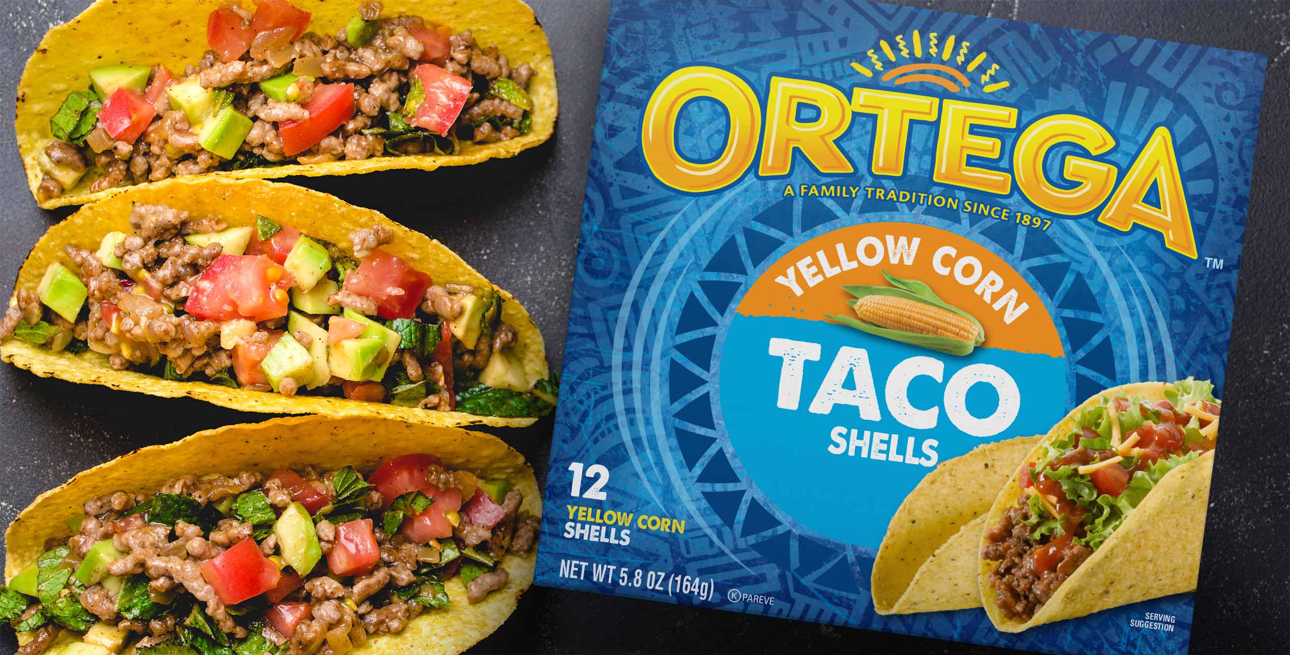 Ortega Yellow Corn Taco Shells package