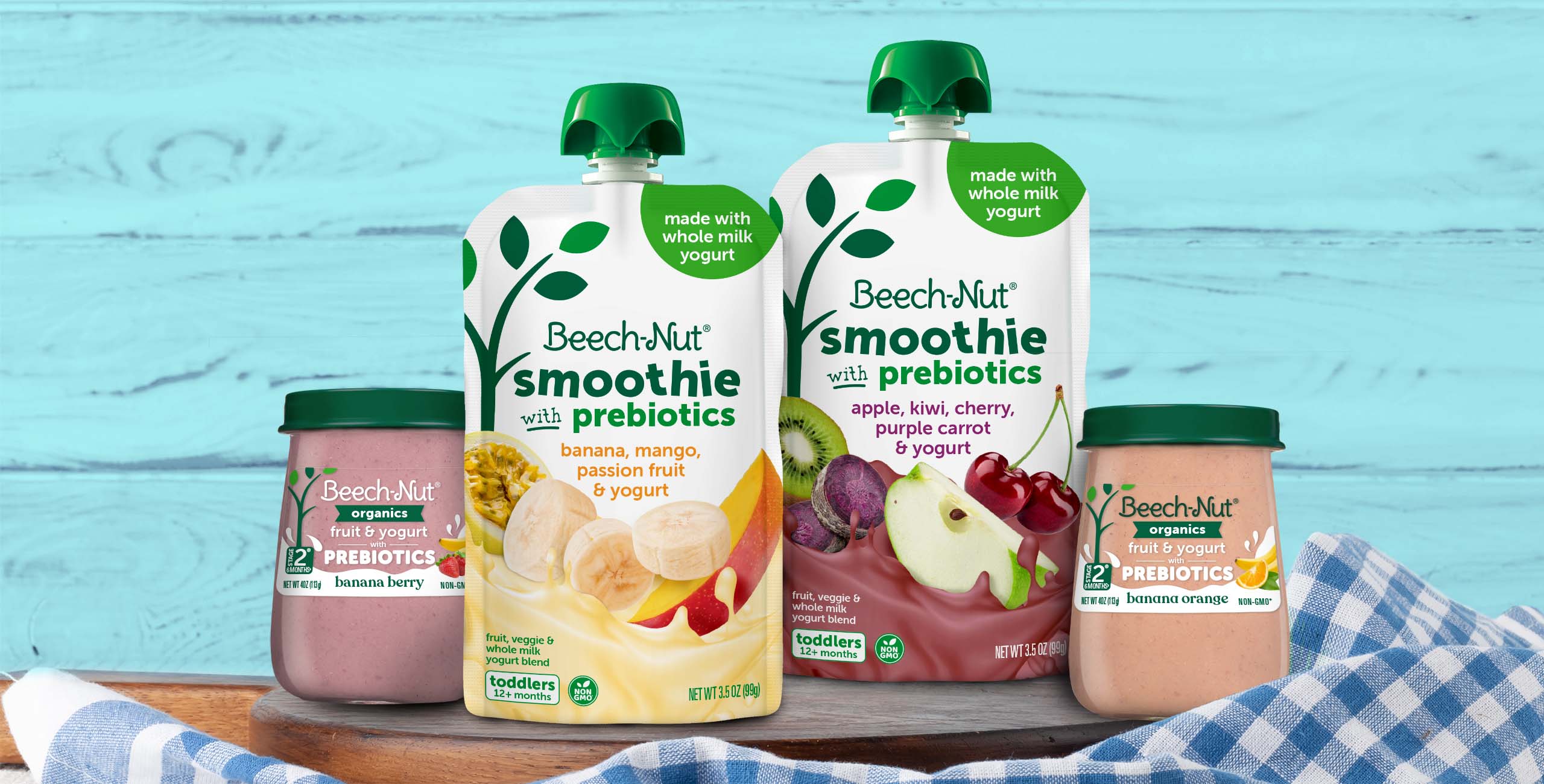 Beech-Nut Prebiotic Baby Food and Smoothies