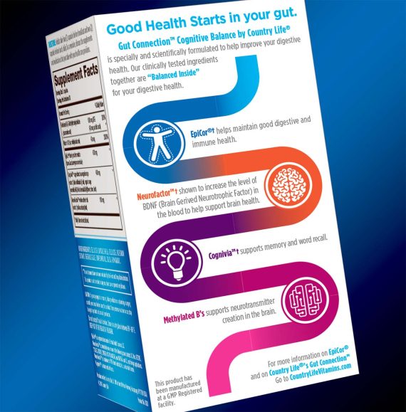 Country Life Gut Connection Cognitive Balance carton rear