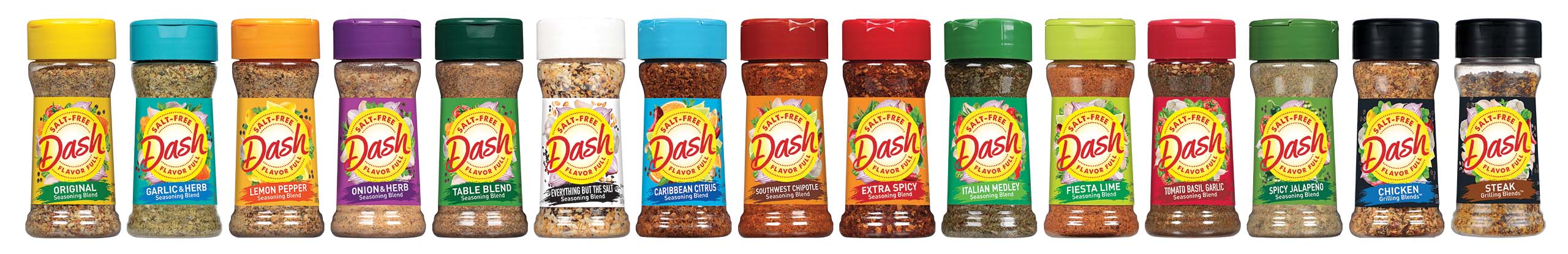 Dash Salt-Free Seasonings Product line