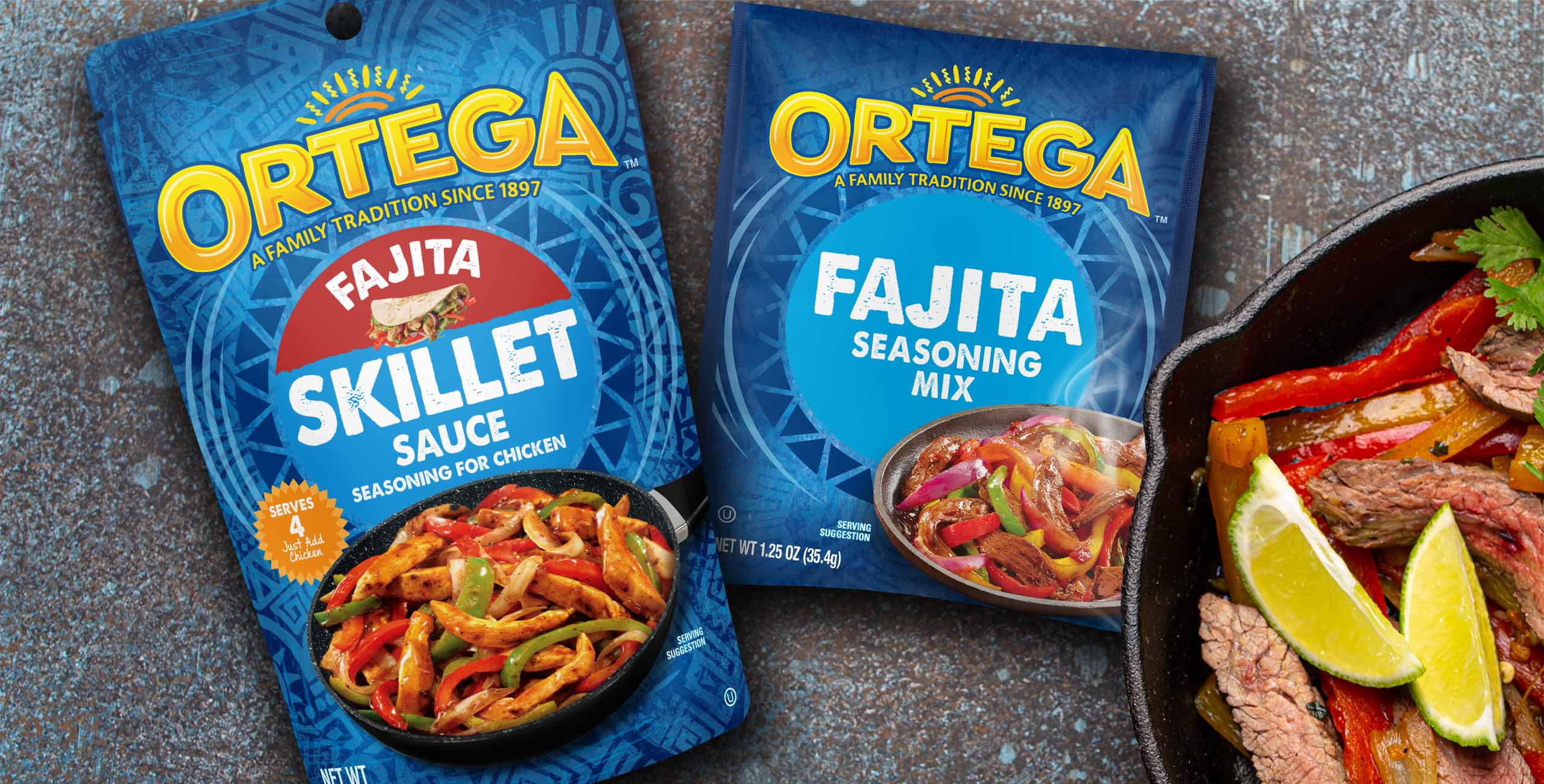 Ortega Fajita Seasoning and Skillet Sauce