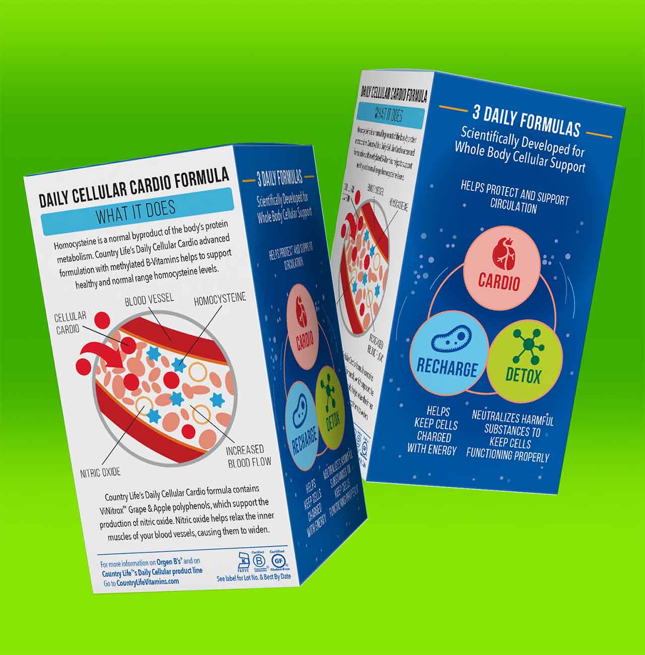 Country Life Cellular Vitamin Carton rear panels