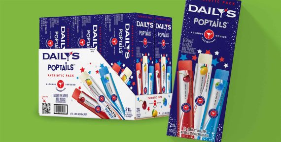 Daily's Patriotic Poptails carton and shipper