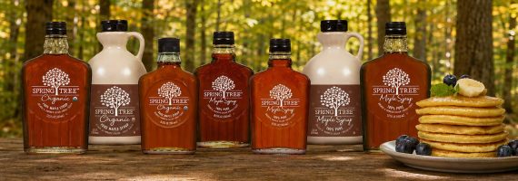 Spring Tree product line in forest